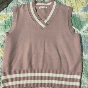 Pink sweater vest